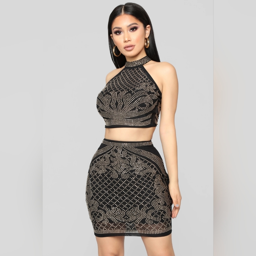 Fashion Nova Night Club Set - Black, Sz: XL